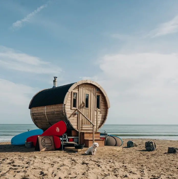 Beach Sauna in Oxwich Bay, Gower