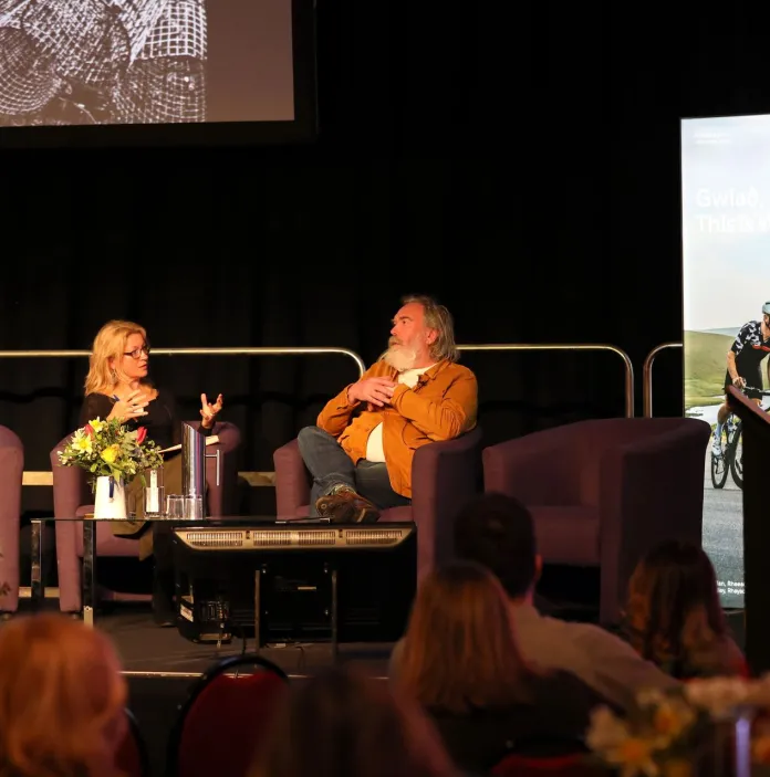 Image of panel members at the Wales Tourism Summit 2025, Venue Cymru, Llandudno.