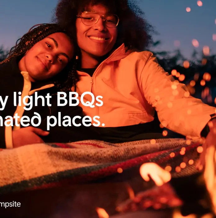 Image promoting by taking care with BBQs and never lighting fires, you’re helping to care for our countryside.