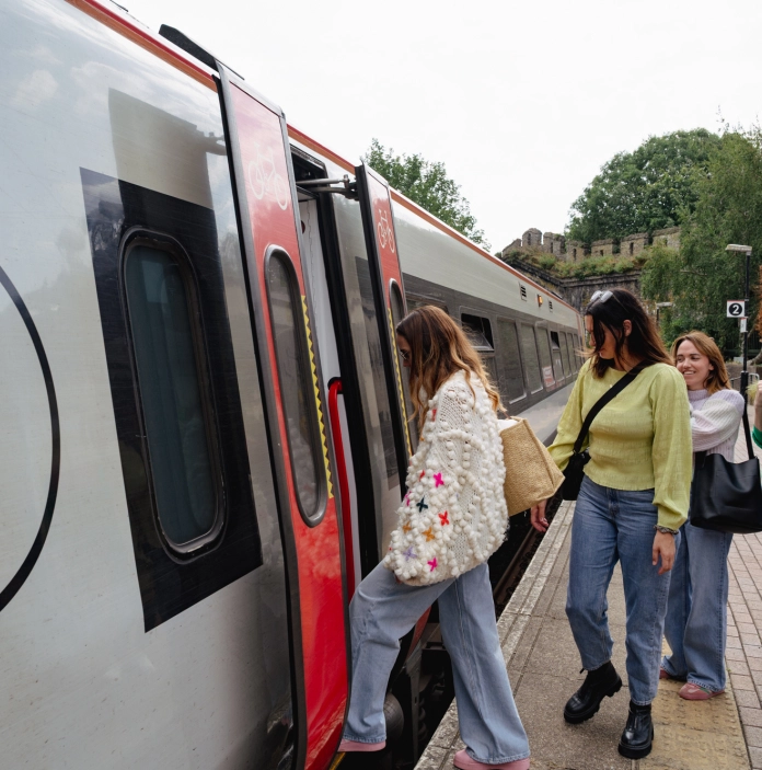 Women catching the TfW train
