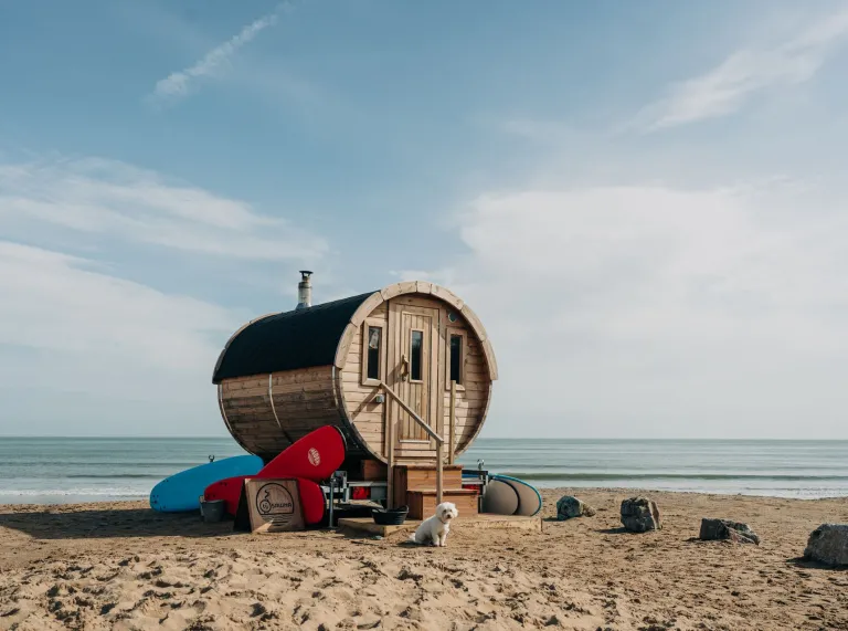 Beach Sauna in Oxwich Bay, Gower