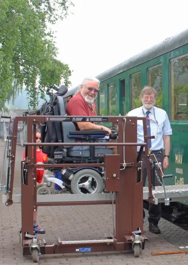 Lift and carriage, Welshpool & Llanfair Light Railway, Mid Wales