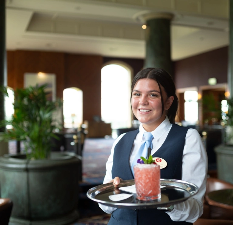 Waitress at Celtic Manor Resort