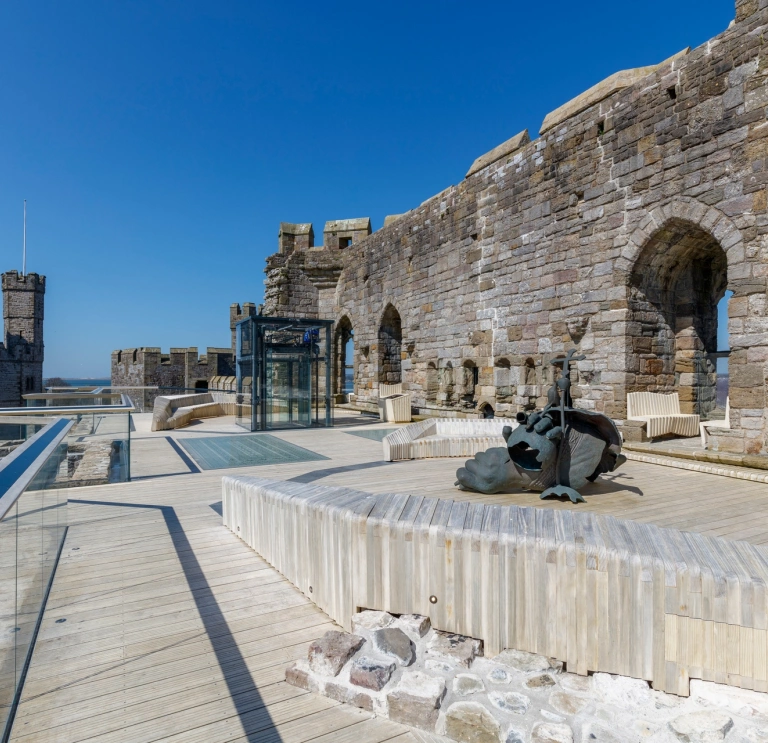 Viewing platform at a castle.