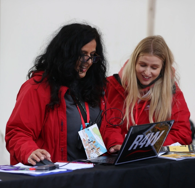Volunteers at Newport Marathon 
