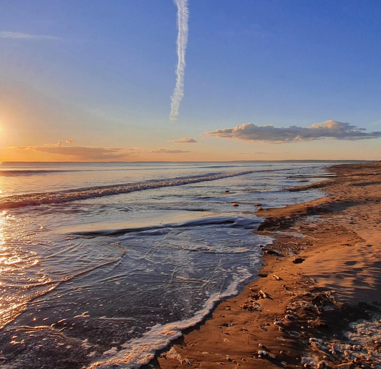 View of Cefn Sidan Beach, Pembrey, West Wales