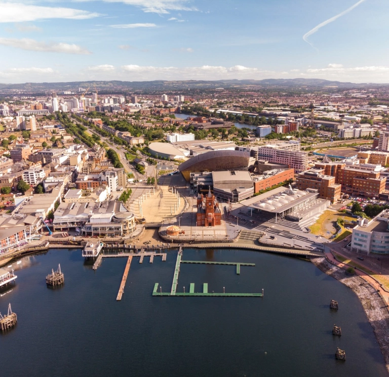 Cardiff Bay aerial photo
