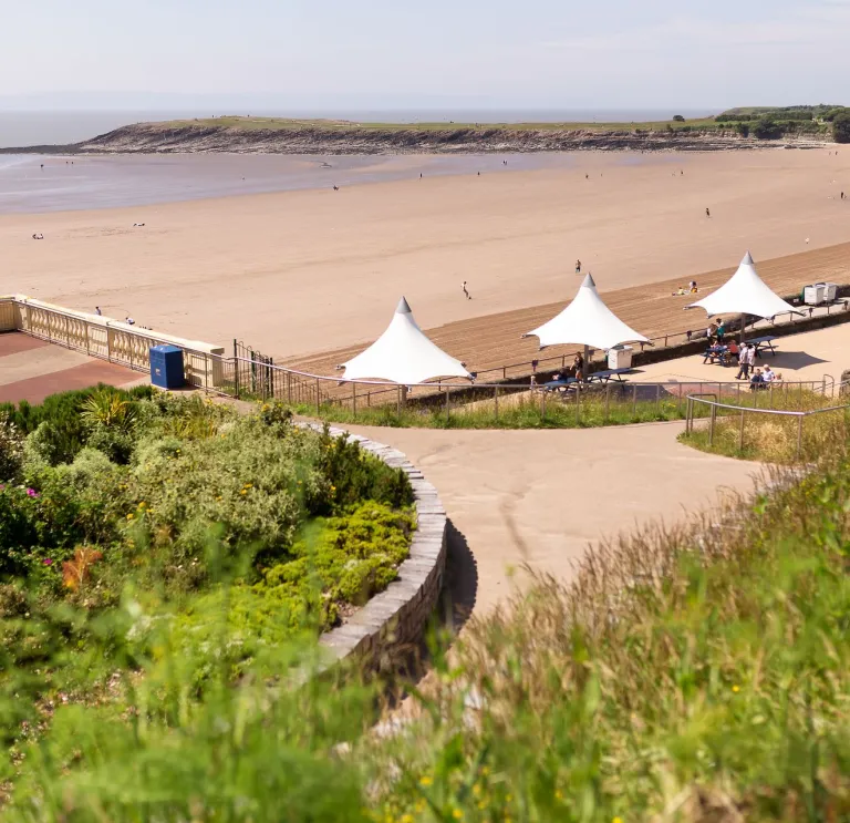 Image of canopy's at Barry Island
