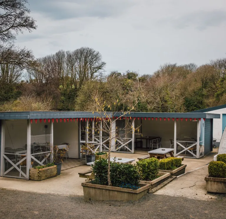 Shelter at Melin Tregwynt Mill, Pembrokeshire