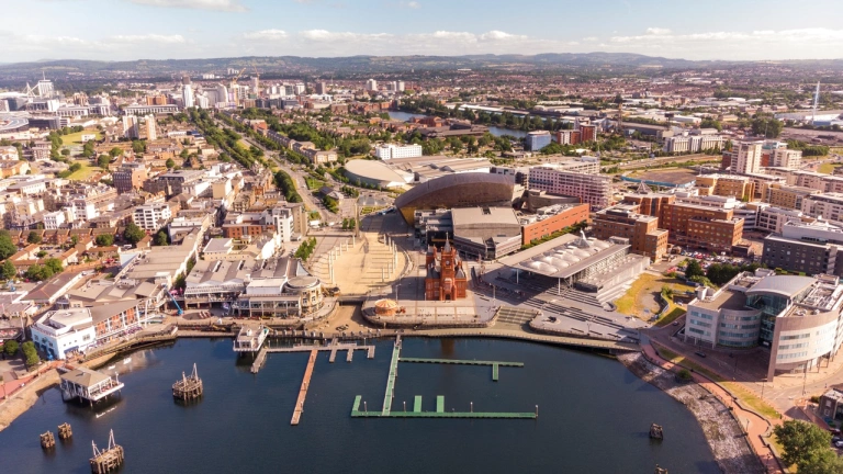 Cardiff Bay aerial photo