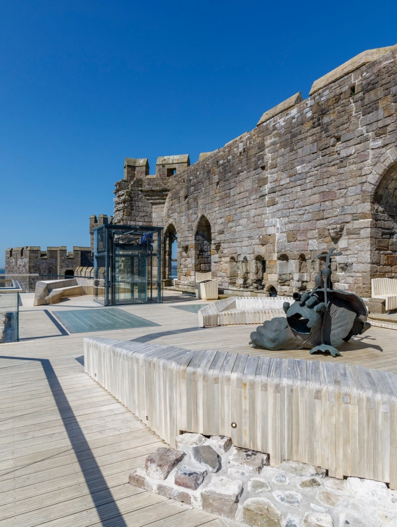Viewing platform at a castle.