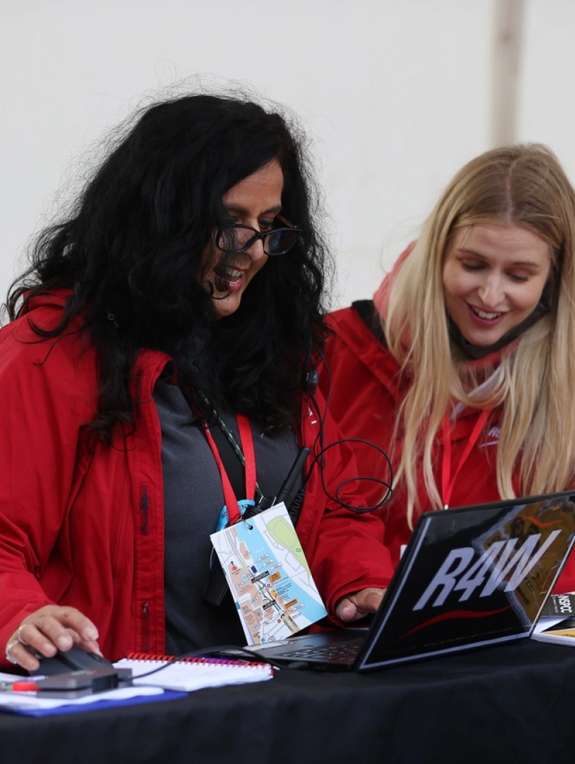 Volunteers at Newport Marathon 