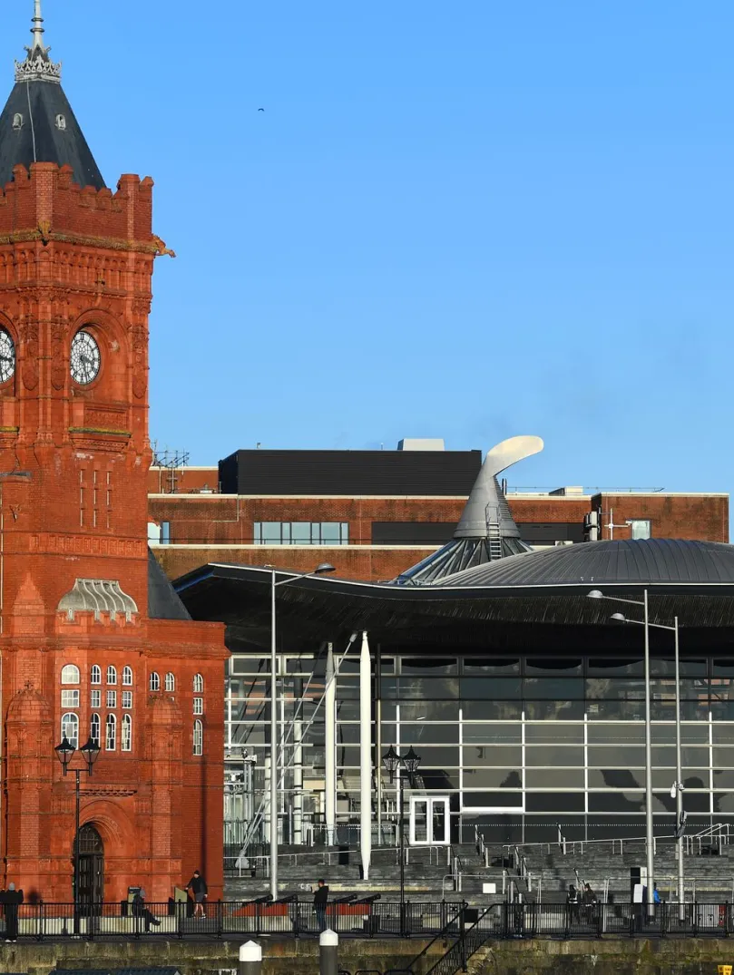 View of Senedd building front