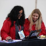 Volunteers at Newport Marathon 