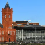View of Senedd building front